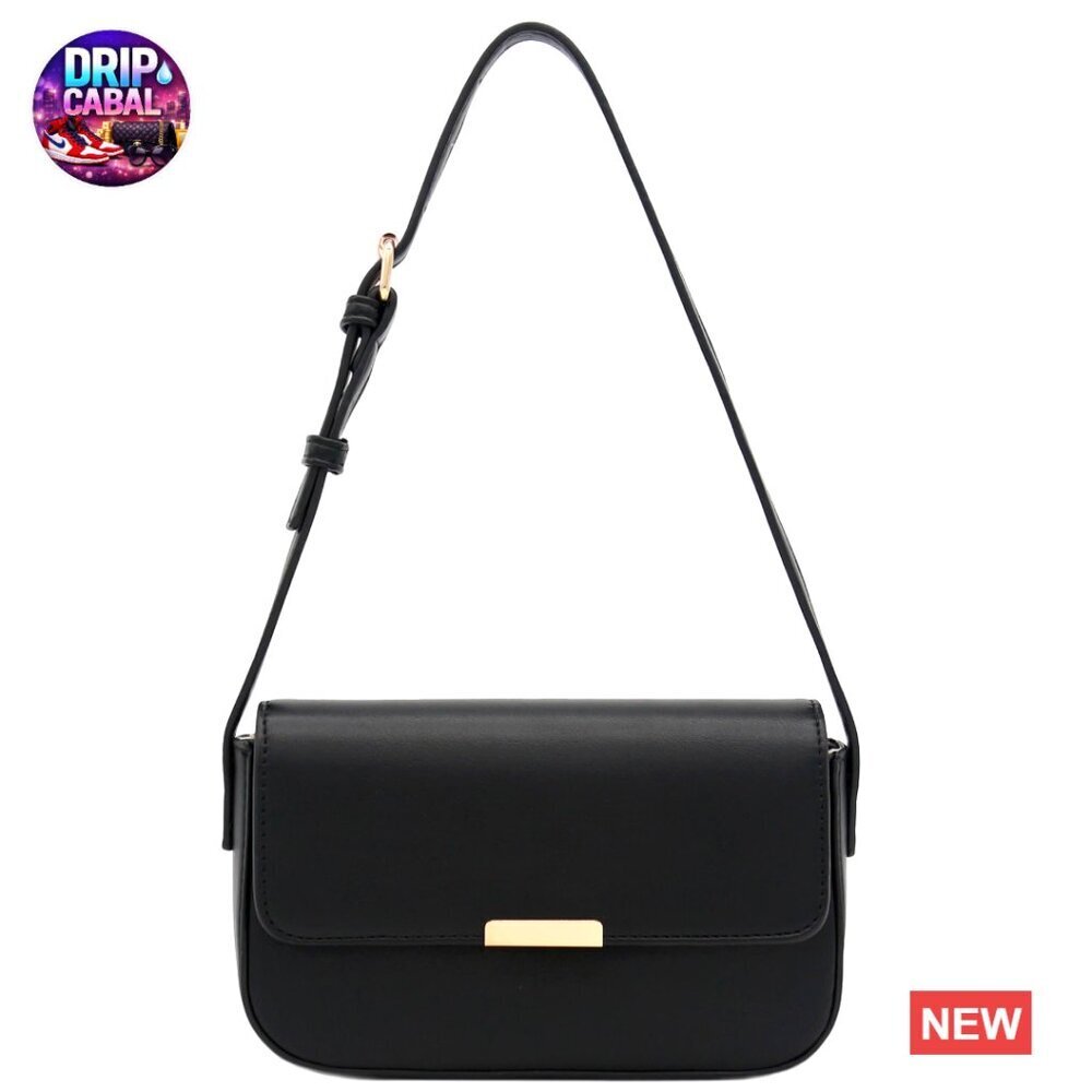 Mini Rectangular Flap Purse Classic Chic Elegant Shoulder Bag Adjustable Strap